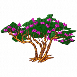 Trees Embroidery Design 6